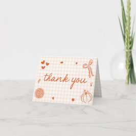 Tarjeta De Agradecimiento Cumpleaños Otoñal Caprichoso Un Pequeño Pastelito