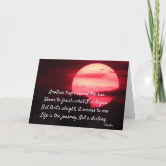 Tarjeta De Agradecimiento Cumpleaños - Otro viaje alrededor del sol