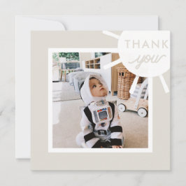 Tarjeta De Agradecimiento Cumpleaños personalizado con foto para niños