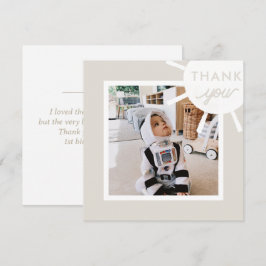Tarjeta De Agradecimiento Cumpleaños personalizado con foto para niños