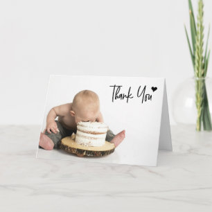 Tarjeta De Agradecimiento Cumpleaños personalizado con foto y letra a mano m