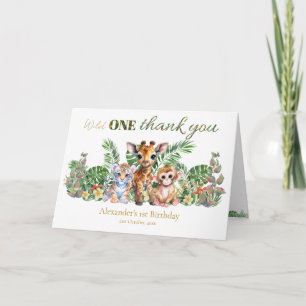Tarjeta De Agradecimiento Cumpleaños personalizado de animales salvajes de l