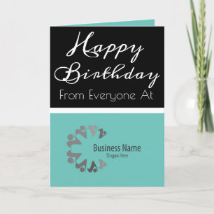Tarjeta De Agradecimiento Cumpleaños personalizado de empresas modernas a em