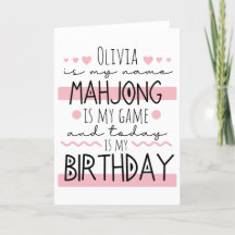 Cumpleaños personalizado de Mahjong