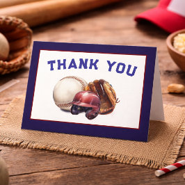 Tarjeta De Agradecimiento Cumpleaños Primer Año de Béisbol
