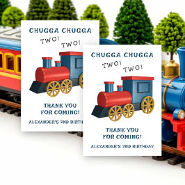 Tarjeta De Agradecimiento Cumpleaños Segundo del Tren Chugga Two Two