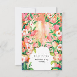 Tarjeta De Agradecimiento Cumpleaños simple del Boho Peach