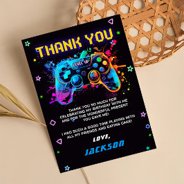 Tarjeta De Agradecimiento Cumpleaños Subir de Nivel de Juego de Arcade