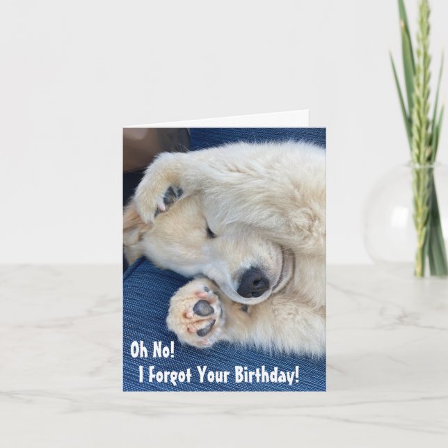 Tarjeta De Agradecimiento Cumpleaños tardío (Anverso)