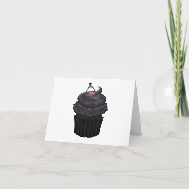 Tarjeta De Agradecimiento Cupcake de compromiso dulce (Anverso)