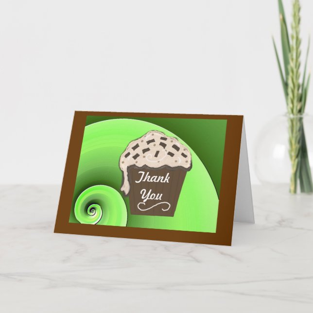 Tarjeta De Agradecimiento Cupcake Gracias (Anverso)