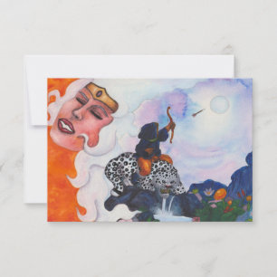 Tarjeta De Agradecimiento Cupido color de agua gato montante Madre Diosa sue