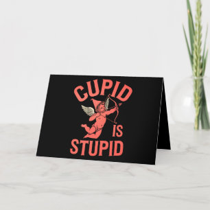 Tarjeta De Agradecimiento Cupido Es Estúpido Divertido Día de San Valentín