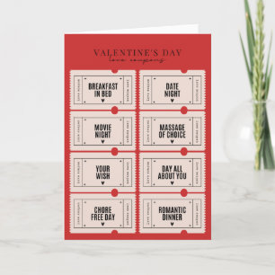 Tarjeta De Agradecimiento Cupón de amor Valentine