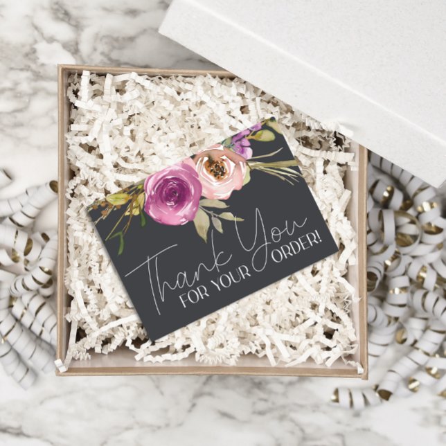 Tarjeta De Agradecimiento Cupón de negocios pequeño Dusty Pink Floral Gracia (Subido por el creador)