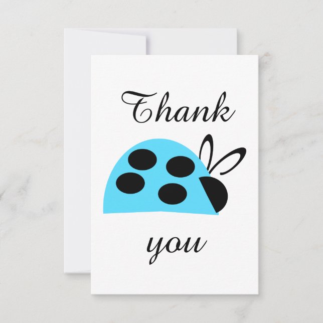 Tarjeta De Agradecimiento Curioide turquesa (Anverso)