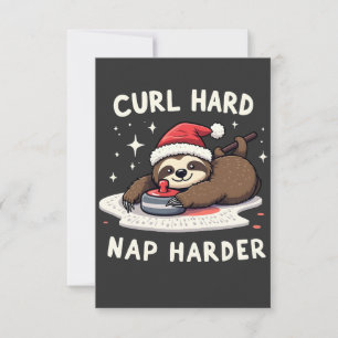Tarjeta De Agradecimiento Curl Duras Nap Curling Harder Curling Sport Slomas