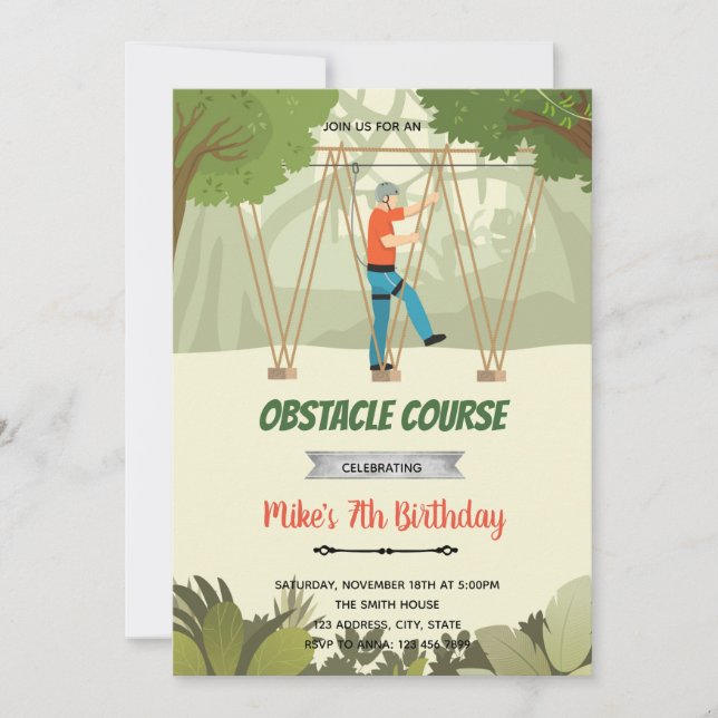 Tarjeta De Agradecimiento Curso de obstáculos para caminar (Anverso)