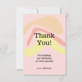 Tarjeta De Agradecimiento Curta rosa crema de verano personalizada