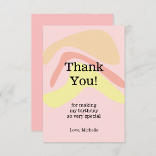 Tarjeta De Agradecimiento Curta rosa crema de verano personalizada