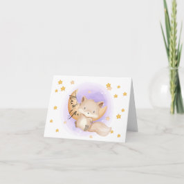 Tarjeta De Agradecimiento Curte Fox | Animales Baby Shower
