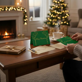 Tarjeta De Agradecimiento Custom Color Christmas Card