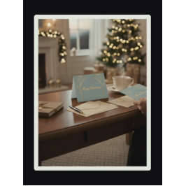 Tarjeta De Agradecimiento Custom Color Christmas Card