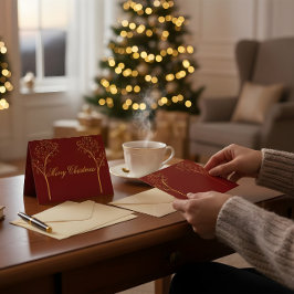 Tarjeta De Agradecimiento Custom Color Christmas Card