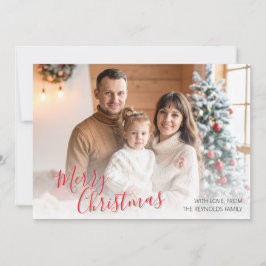 Tarjeta De Agradecimiento Custom Family Flat Christmas Greeting Card