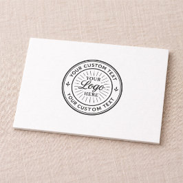 Tarjeta De Agradecimiento Custom Logo Personalized Business Branding Seal