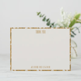 Tarjeta De Agradecimiento Custom Mustard Yellow Daisy Flowers Wedding Names