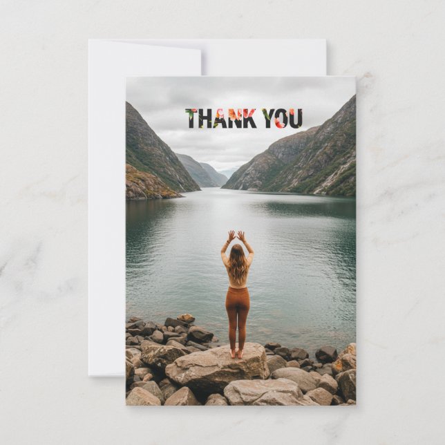 Tarjeta De Agradecimiento Custom photo thank you cards with envelopes (Anverso)