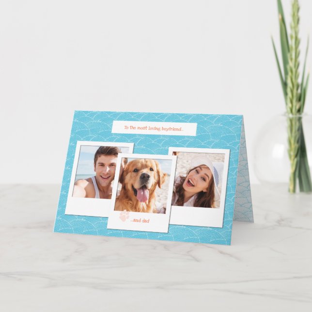 Tarjeta De Agradecimiento Custom Polaroid Photo Collage Folded Card (Anverso)