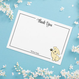Tarjeta De Agradecimiento Custom Thank You Yellow Lab Puppy Note Card
