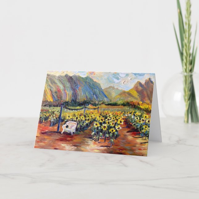 Tarjeta De Agradecimiento Customizable Hawaiian Sunflower Farm (Anverso)