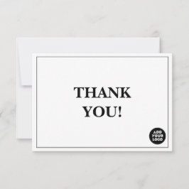Tarjeta De Agradecimiento Customizable Simple Company Logo Custom Thank You