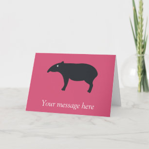 Tarjeta De Agradecimiento Customizable Tapir Card