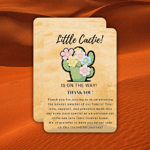 Tarjeta De Agradecimiento Cuta pequeña cucta floral kawaii Baby Shower