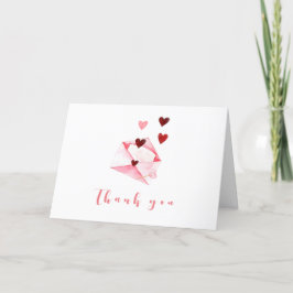 Tarjeta De Agradecimiento Cute acuarela Sweet Heart Letter Baby Shower