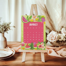Tarjeta De Agradecimiento Cute and Colorful 2026 Calendar Page - August