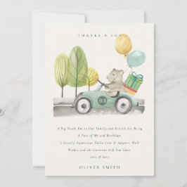 Tarjeta De Agradecimiento Cute Aqua Green Cualquier Edad Fiesta de Cumpleaño