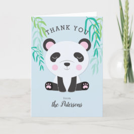 Tarjeta De Agradecimiento Cute Baby Panda Baby Shower Gracias
