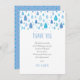 Tarjeta De Agradecimiento Cute Blue Raindrop Baby Shower Gracias Poema (Anverso / Reverso)