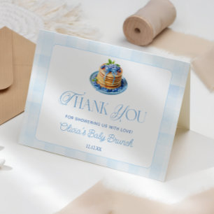 Tarjeta De Agradecimiento Cute Blueberry Baby Brunch Baby Shower Gracias