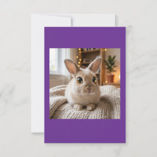 Tarjeta De Agradecimiento Cute bunny card