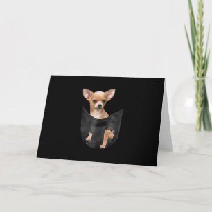 Tarjeta De Agradecimiento Cute Chihuahua En Tu Bolsillo Navidades