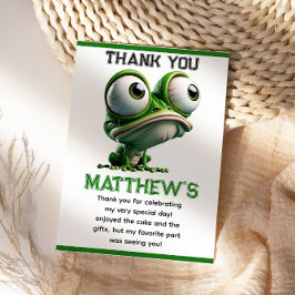 Tarjeta De Agradecimiento Cute Crazy Frog Farm Theme 1st Birthday