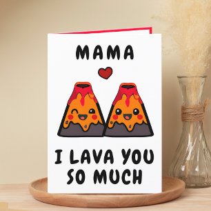 Tarjeta De Agradecimiento Cute divertida volcán Lava Mamá Madre Feliz cumple