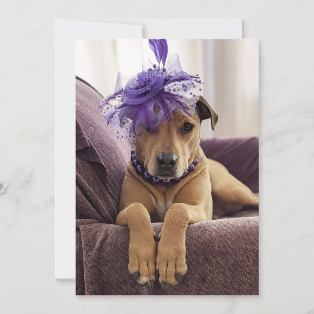 Tarjeta De Agradecimiento Cute Dog Photo Card disfraces (Anverso)