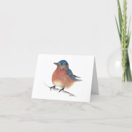 Tarjeta De Agradecimiento Cute Eastern Bluebird Couple